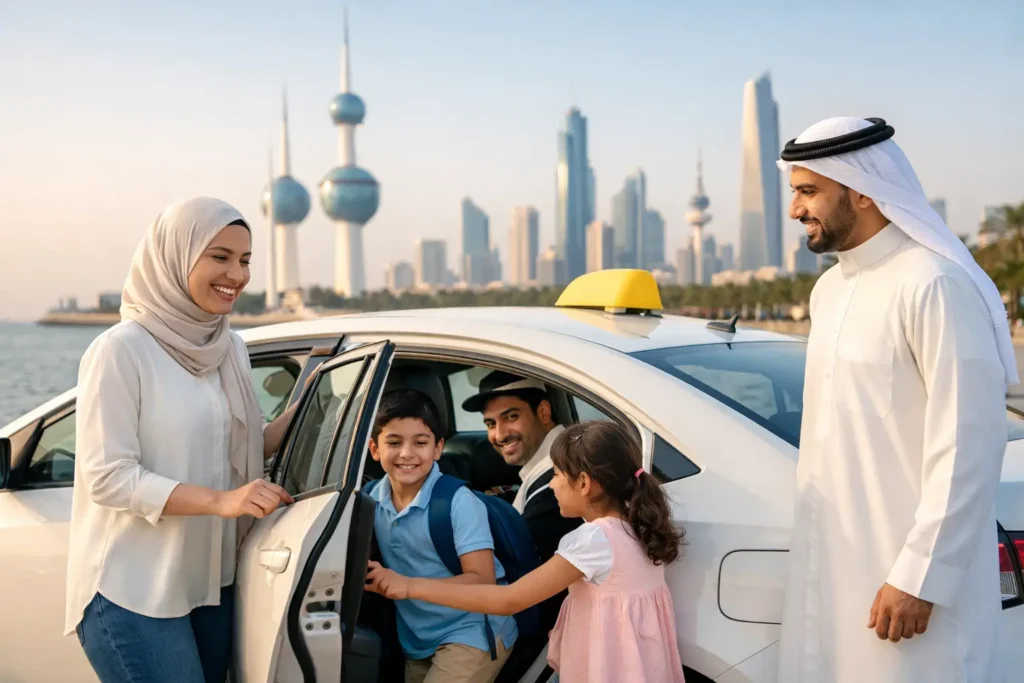 تاكسي آمن للعائلات الكويت - راحة وثقة