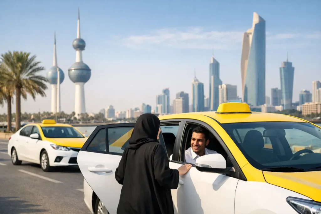 دليل استخدام التاكسي داخل الكويت بسهولة
