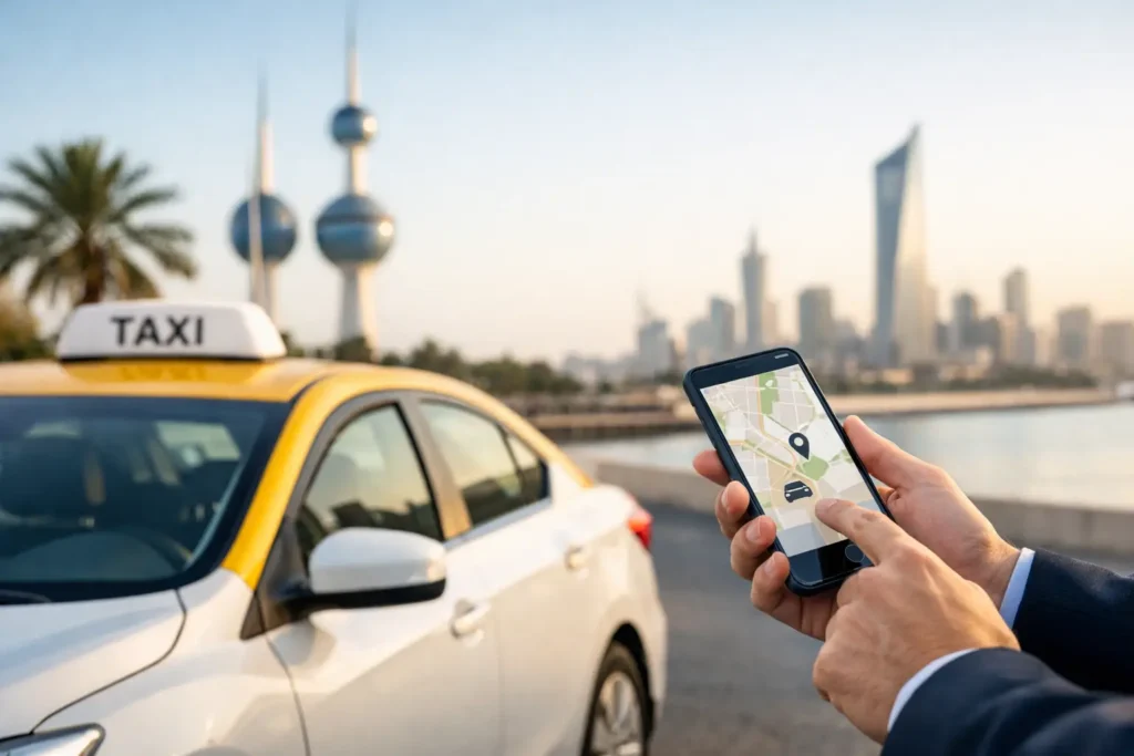كيف اطلب تاكسي بالكويت بسرعة وبأمان